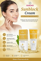 Reborn SPF 100 Matte Sunblock Cream - Non-Greasy for Oily Skin
