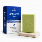 Reborn Neem & Tea Tree Anti Acne Soap Bar for Clear Skin